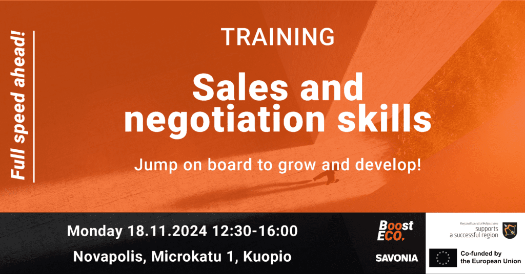 BoostECO training session for sales and negotiation skills on 18.11.2024